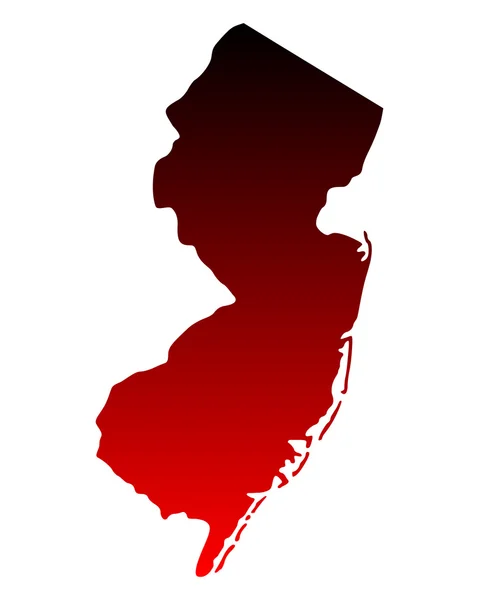 La carte de New Jersey — Image vectorielle