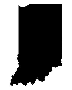 Map of Indiana clipart