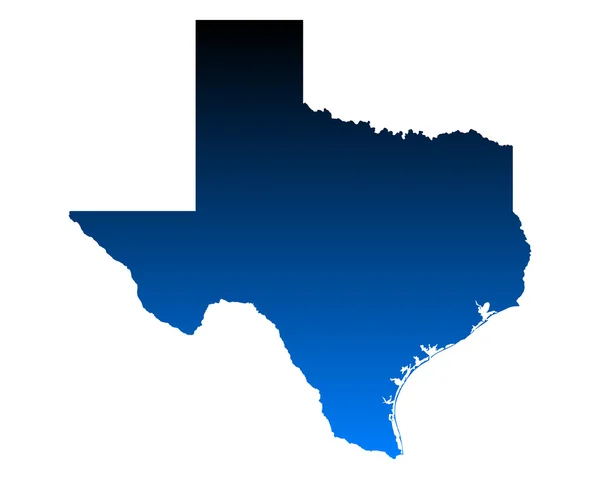 O mapa de Texas — Vetor de Stock