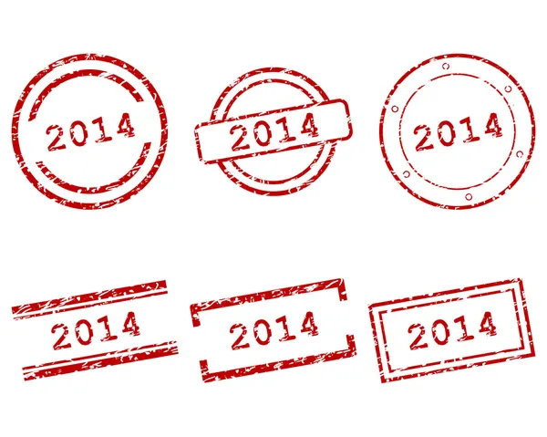 2014 stamps — Stock Vector