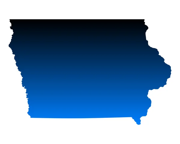 La mappa di Iowa — Vettoriale Stock