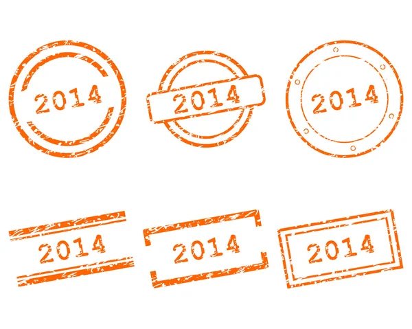 2014 stamps — Stock Vector