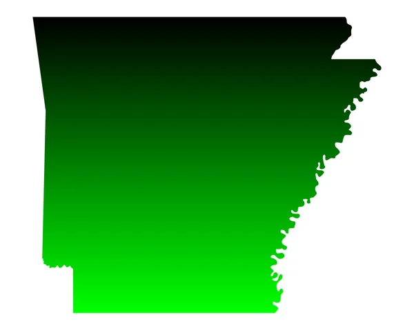 La mappa di Arkansas — Vettoriale Stock