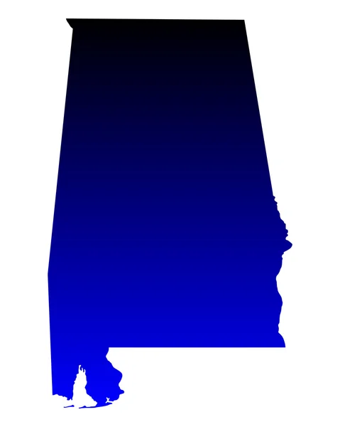 Map of Alabama — Stock Vector