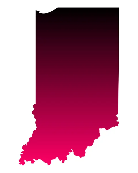 Indiana Haritası — Stok Vektör