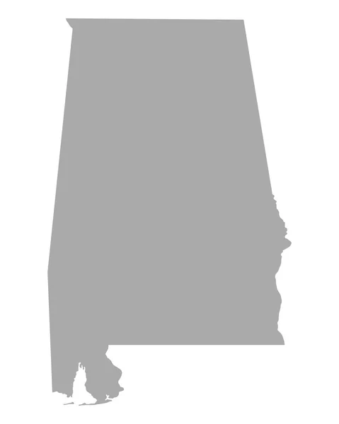 La carte de Alabama — Image vectorielle