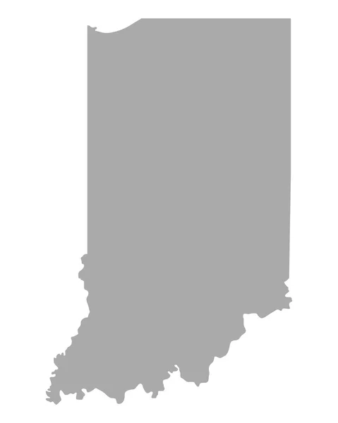 El mapa de Indiana — Archivo Imágenes Vectoriales