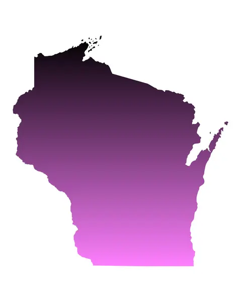 Wisconsin Haritası — Stok Vektör