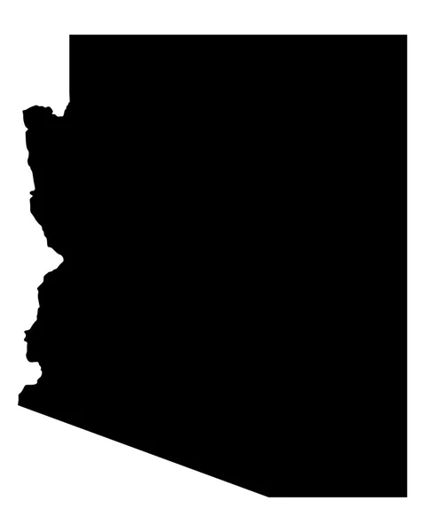 Karta över arizona — Stock vektor