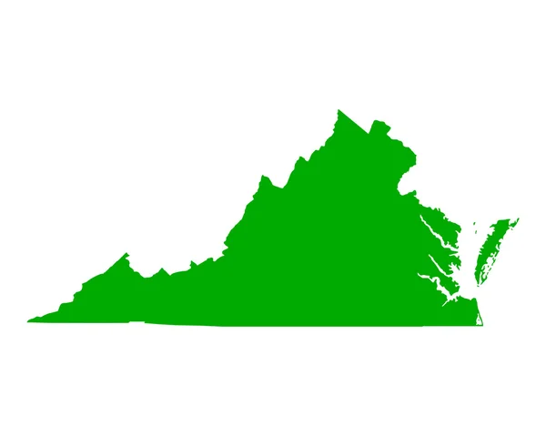 La mappa di Virginia — Vettoriale Stock