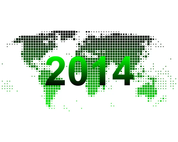 세계 지도 2014 — 스톡 벡터