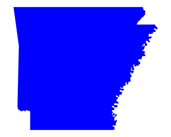 El mapa de Arkansas — Vector de stock