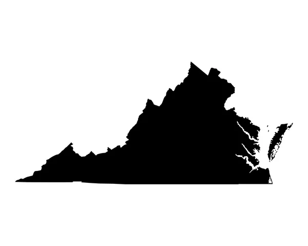El mapa de Virginia — Archivo Imágenes Vectoriales