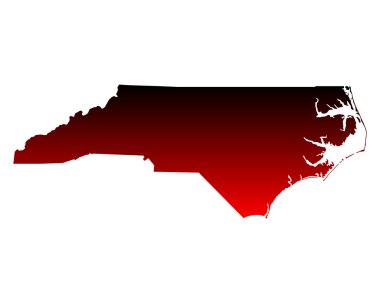 Map of North Carolina clipart