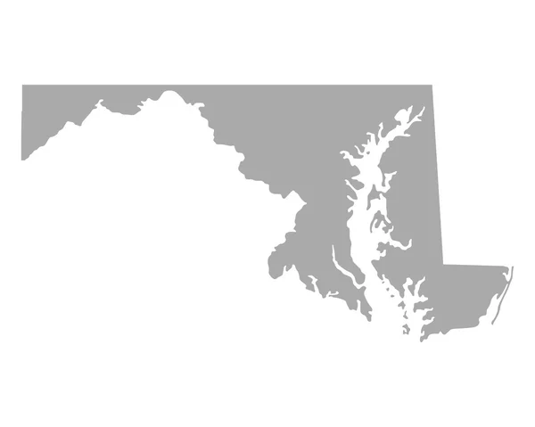 Mapa online de Maryland — Archivo Imágenes Vectoriales