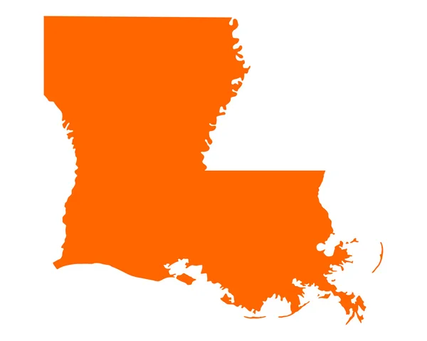 El mapa de Louisiana — Vector de stock