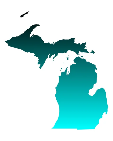 El mapa de Michigan — Archivo Imágenes Vectoriales