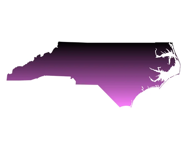 Mapa Severní Karolíny — Stockový vektor