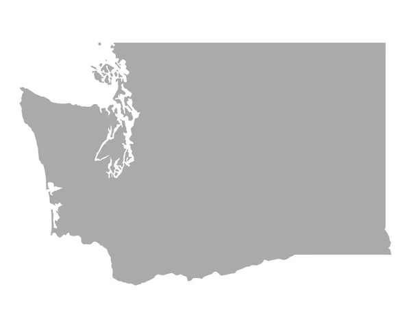 O mapa de Washington —  Vetores de Stock