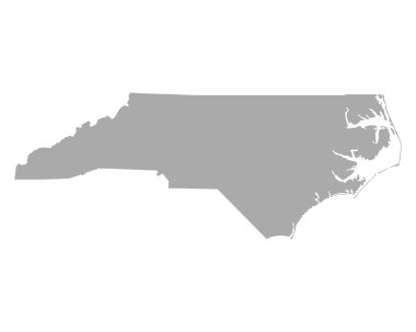 Map of North Carolina clipart