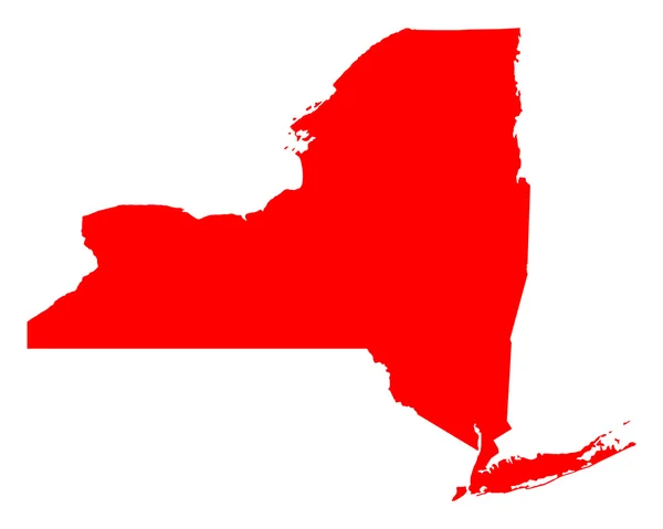 La mappa di New York — Vettoriale Stock