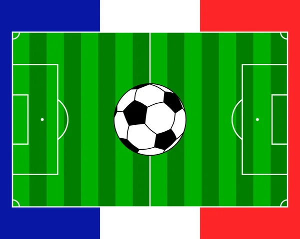 फुटबॉलफील्ड फ्रांस — स्टॉक वेक्टर