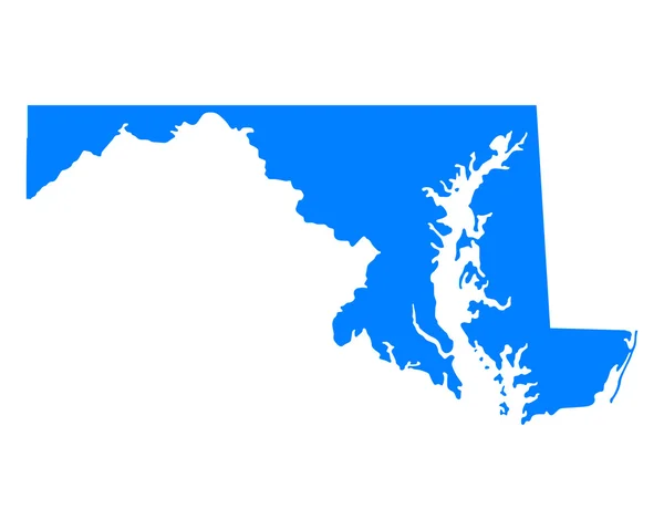 Kaart van maryland — Stockvector