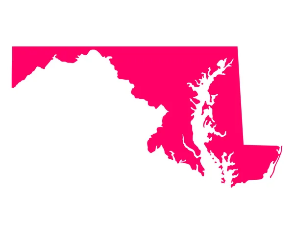 La carte de Maryland — Image vectorielle