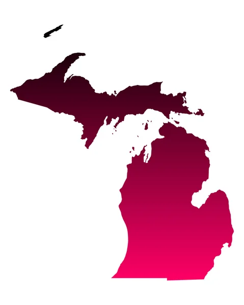 La carte de Michigan — Image vectorielle