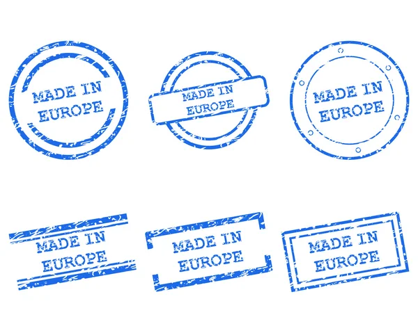 Gemaakt in Europa stempels — Stockvector