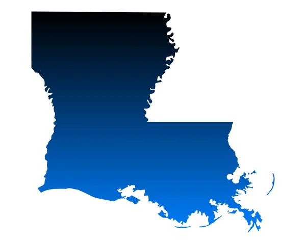 El mapa de Louisiana — Vector de stock