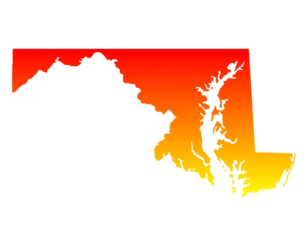 Maryland Haritası — Stok Vektör