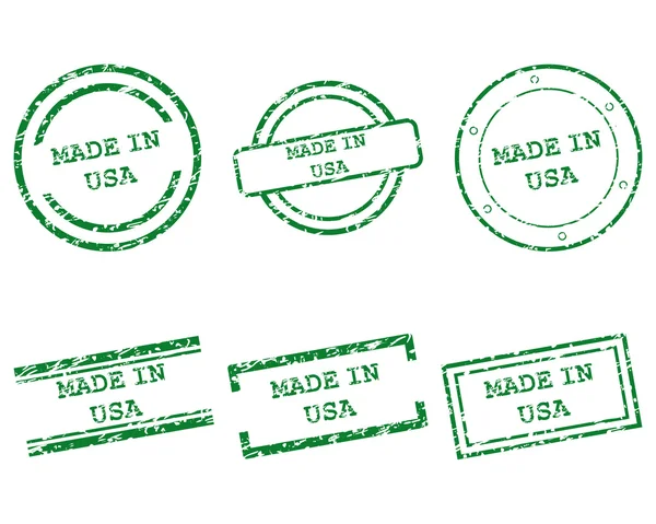 Fabriqué aux États-Unis timbres — Image vectorielle