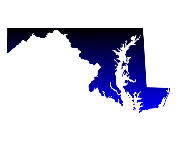 La carte de Maryland — Image vectorielle