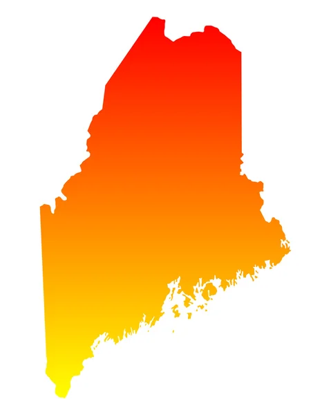 El mapa de Maine — Archivo Imágenes Vectoriales