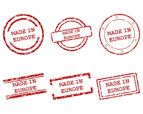 Sellos Made in Europe — Archivo Imágenes Vectoriales