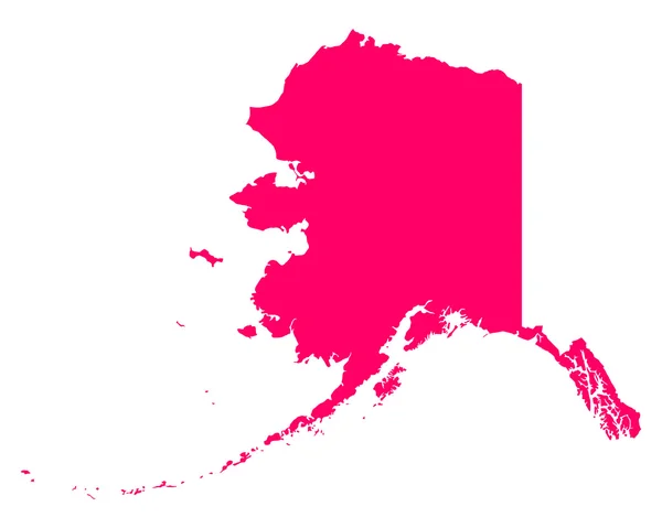 Mapa online de Alaska — Vector de stock