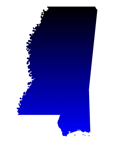 O mapa de Mississippi —  Vetores de Stock