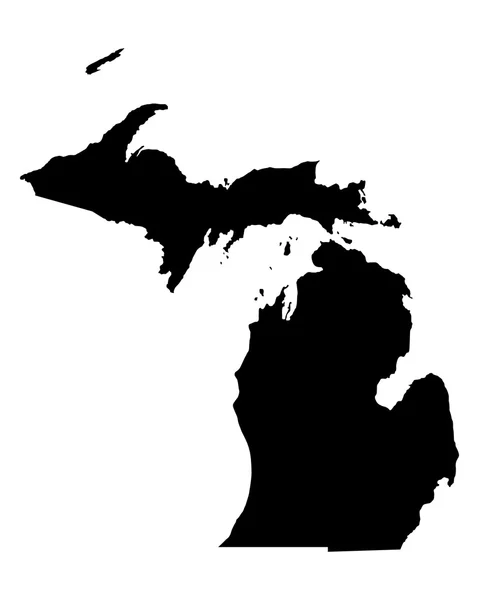 O mapa de Michigan —  Vetores de Stock