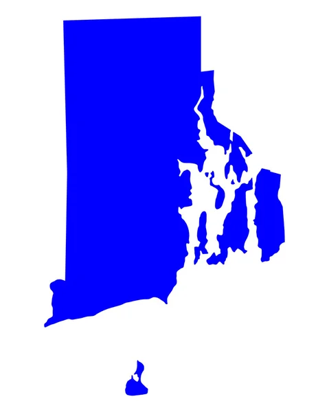Rhode Adası haritası — Stok Vektör
