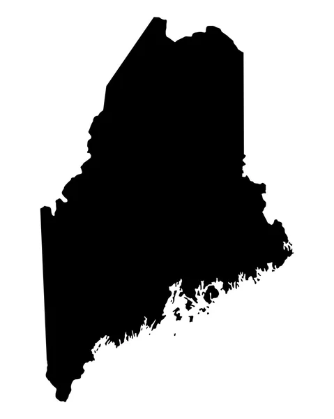 O mapa de Maine — Vetor de Stock