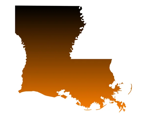 La carte de Louisiane — Image vectorielle