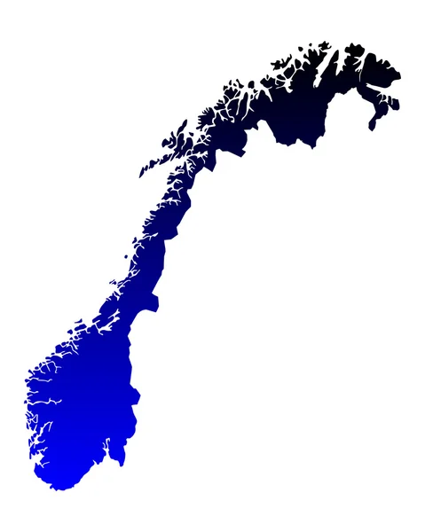 La carte de La Norvège — Image vectorielle