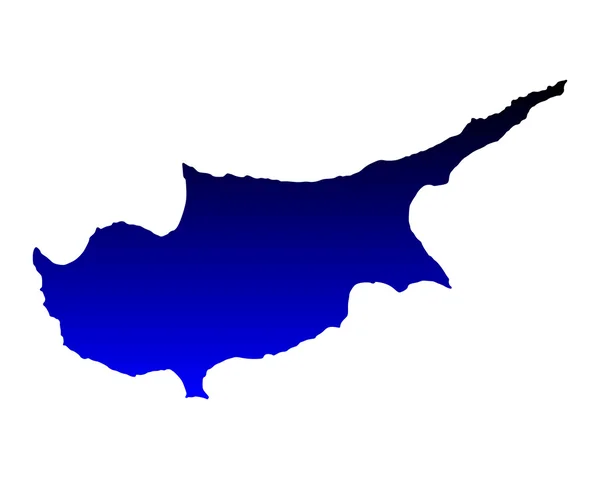 La carte de Chypre — Image vectorielle