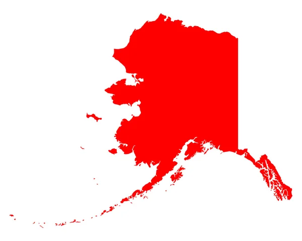 La carte de Alaska — Image vectorielle