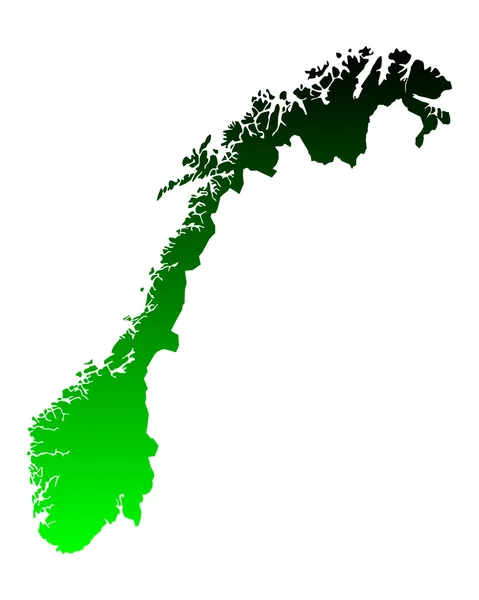 Karta över Norge — Stock vektor