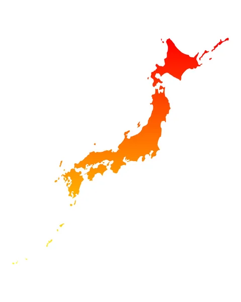 O mapa de Japão — Vetor de Stock