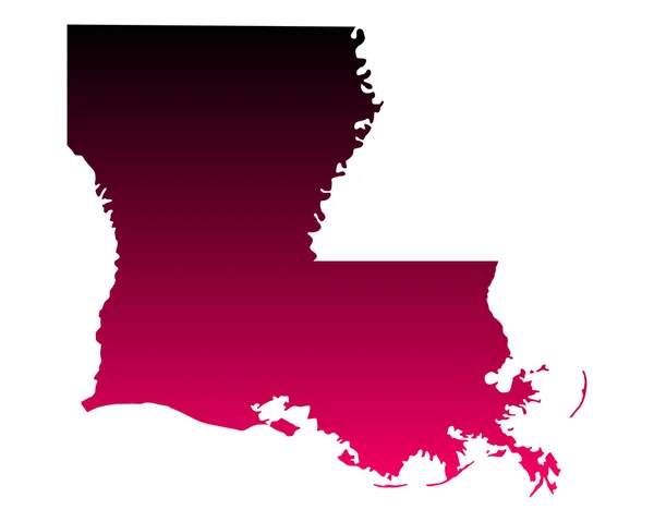 El mapa de Louisiana — Vector de stock
