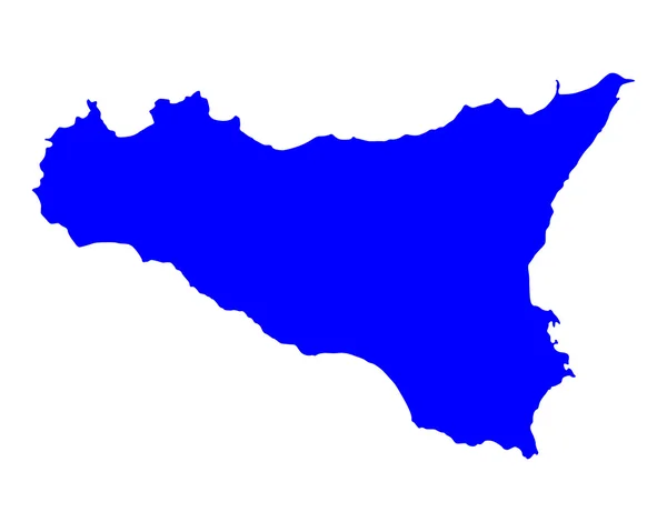 Mapa da Sicília —  Vetores de Stock