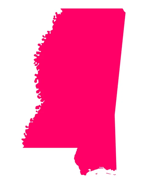 La carte de Mississippi — Image vectorielle